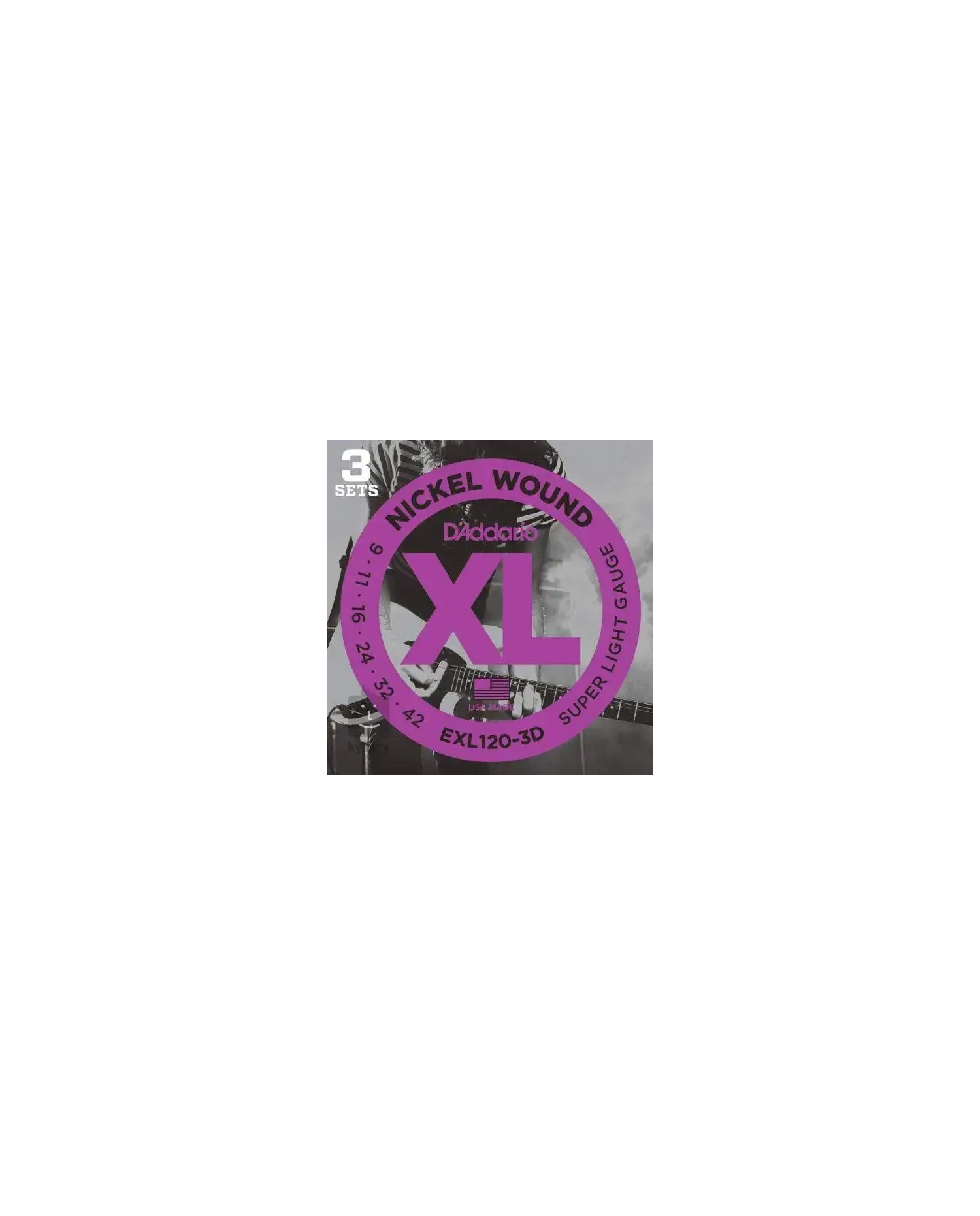 D`Addario EXL120-3D - Corzi Chitara Electrica 3 Pack