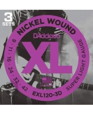 D`Addario EXL120-3D - Corzi Chitara Electrica 3 Pack