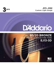 D`Addario EJ13 - Corzi Chitara Acustica 3 PACK