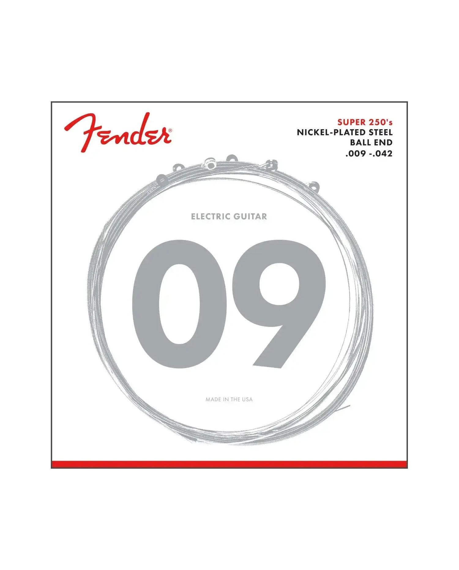 Fender Super 250's Nickel Plated Steel - Corzi chitara electrica 9-42