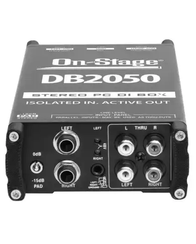 OnStage DB2050 - DI Box Audio Stereo Activ