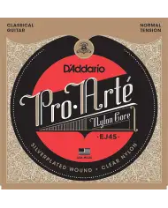 D'Addario EJ45 Pro-Arte Clear/Silver Normal tension - Corzi Chitara Clasica D'Addario - 1