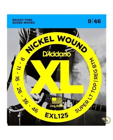 D'Addario EXL125 - Set Corzi Chitara Electrica 9-46 D'Addario - 1