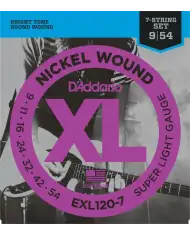 D'Addario EXL120-7 - Set 7 Corzi Chitara Electrica 09-54 D'Addario - 1
