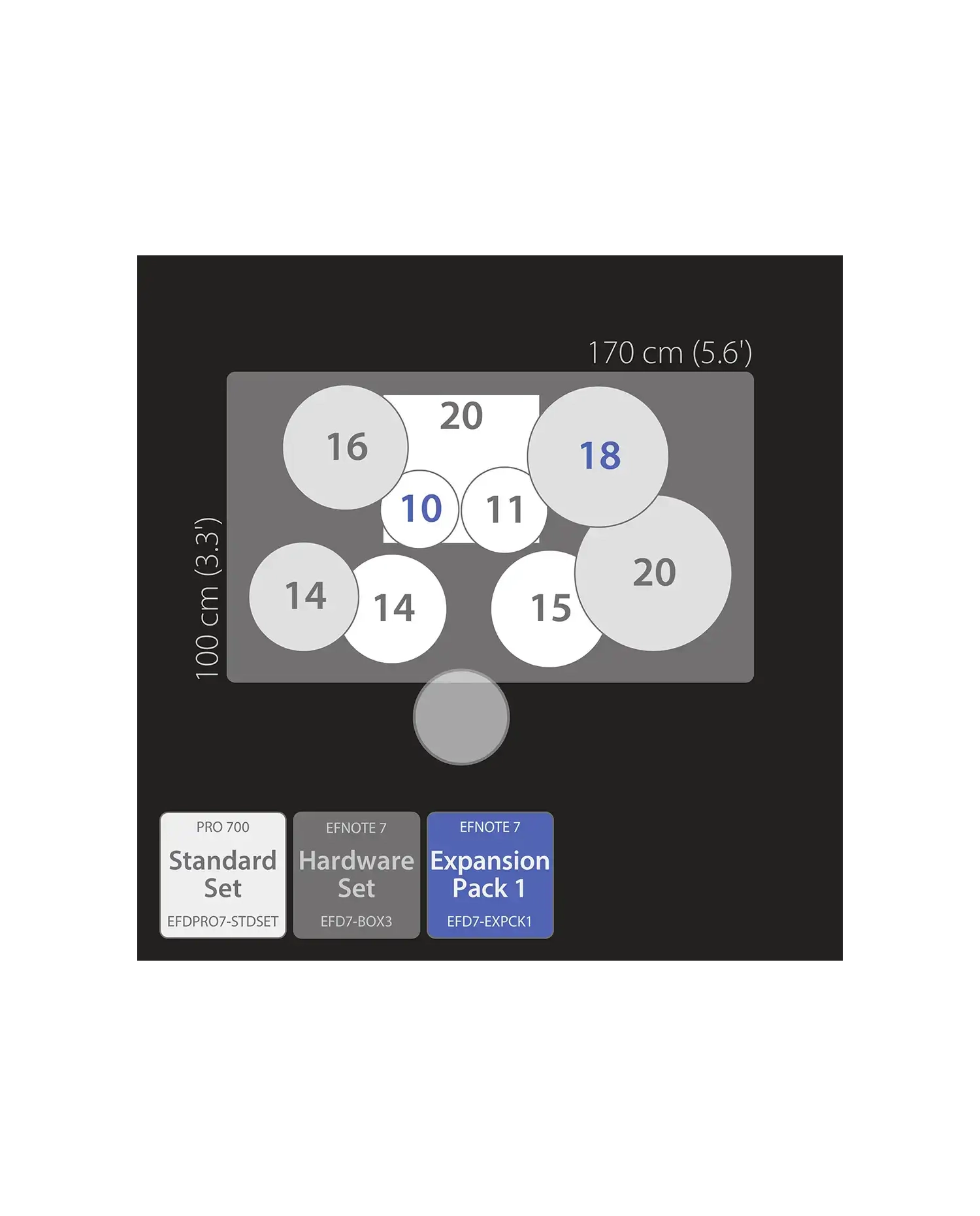 EFNOTE PRO 701 - SET TOBA ELECTRONICA CU STATIVE