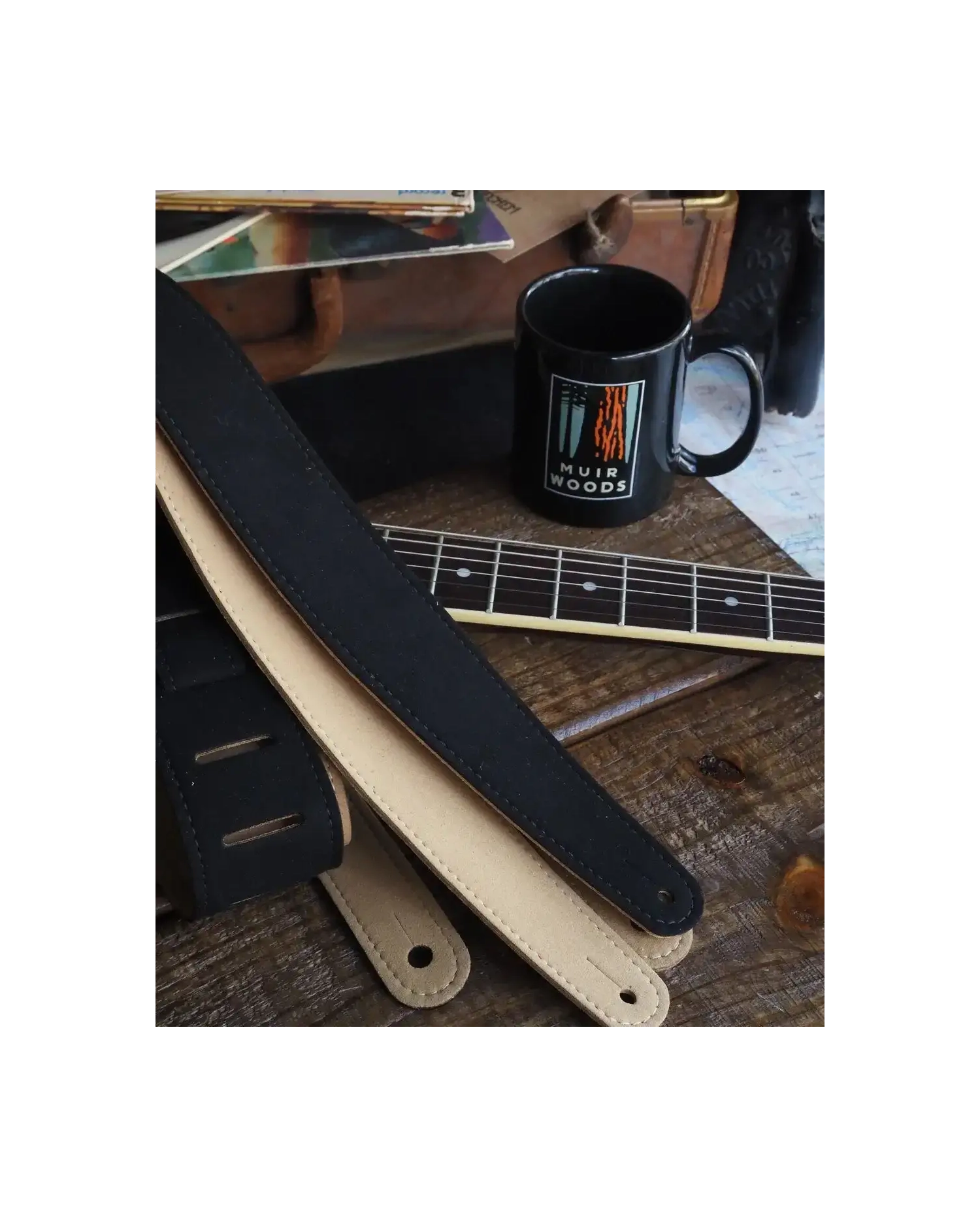 LM Straps Leather Vegan Black - Curea Chitara