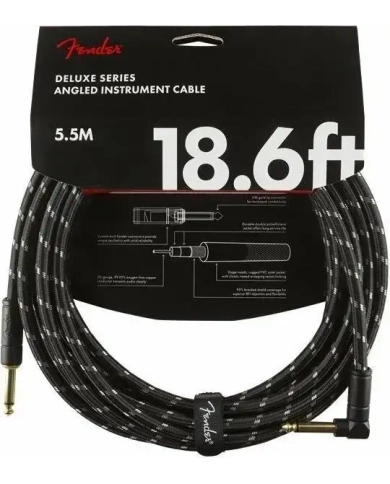 Fender Deluxe 18.6 Black Jack-Jack L - Cablu Instrument 5.5m