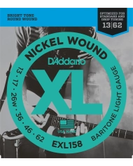 D'Addario EXL158 - Set Corzi Chitara Electrica Bariton 13-62 D'Addario - 1