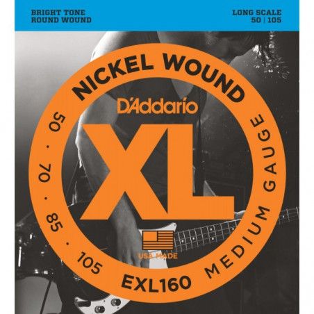 D'Addario EXL160 Long Scale - Set 4 Corzi Chitara Bass 50-105 D'Addario - 1