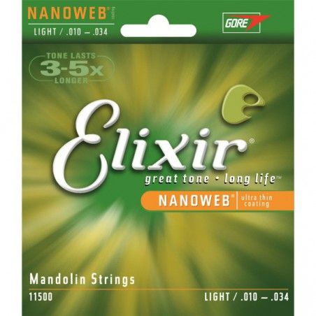 Elixir Nanoweb Mandolin Light - Set Corzi Mandolina 10-34 Elixir - 1
