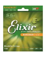 Elixir Nanoweb Mandolin Light - Set Corzi Mandolina 10-34 Elixir - 1