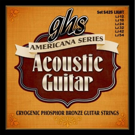 GHS S425 Americana - Set Corzi Chitara Acustica 12-54 GHS - 1