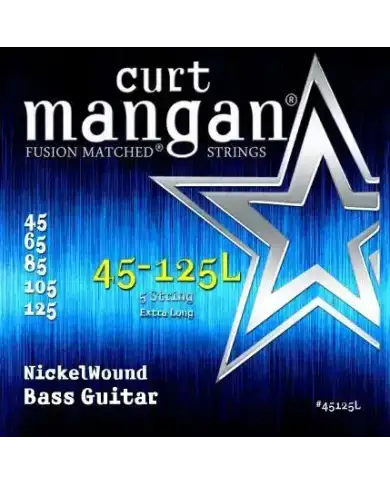Curt Mangan Nickel 5 String 45-125L - Set corzi chitara bas Curt Mangan - 1