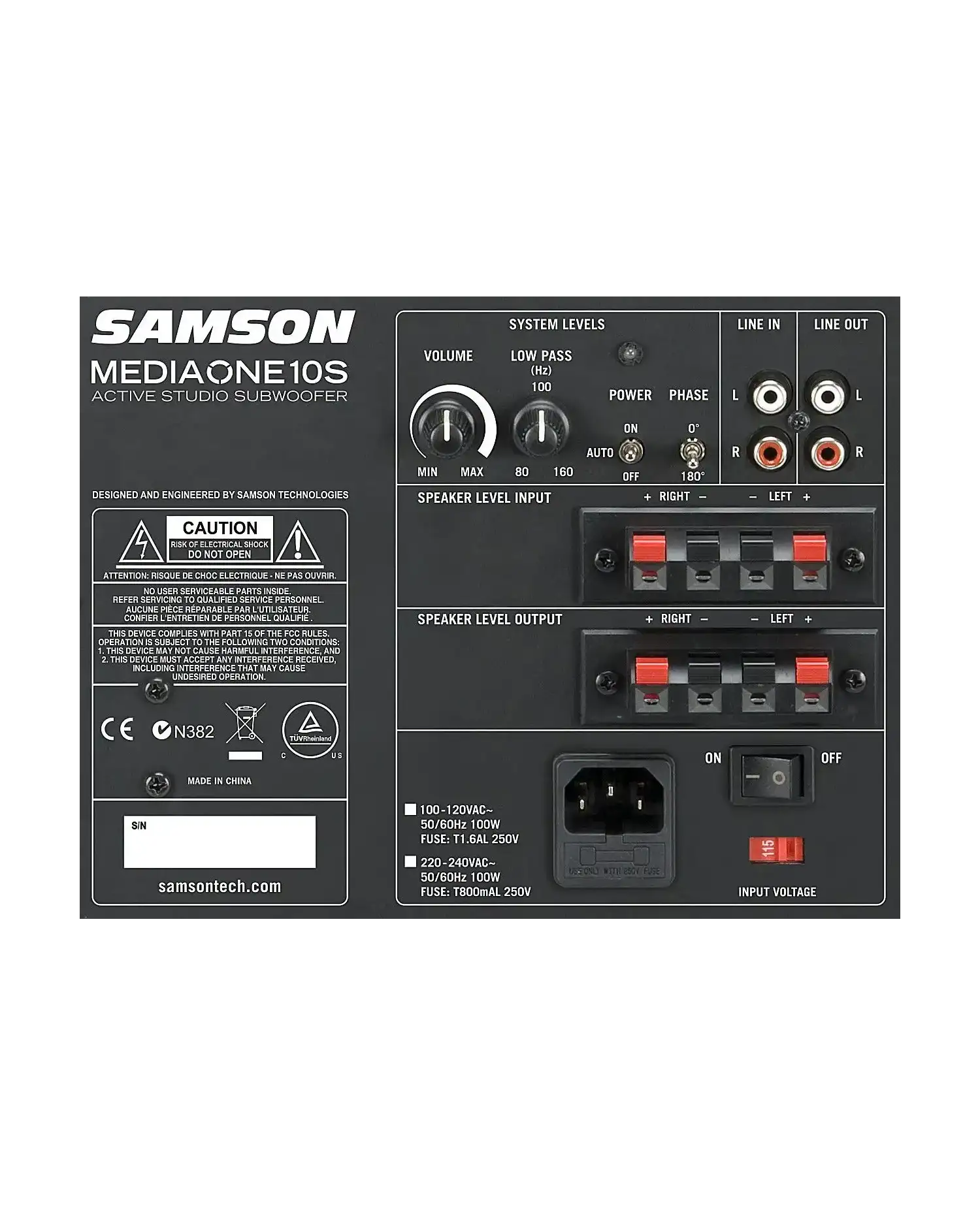 Samson Media One 10S - Subwoofer activ Samson - 4