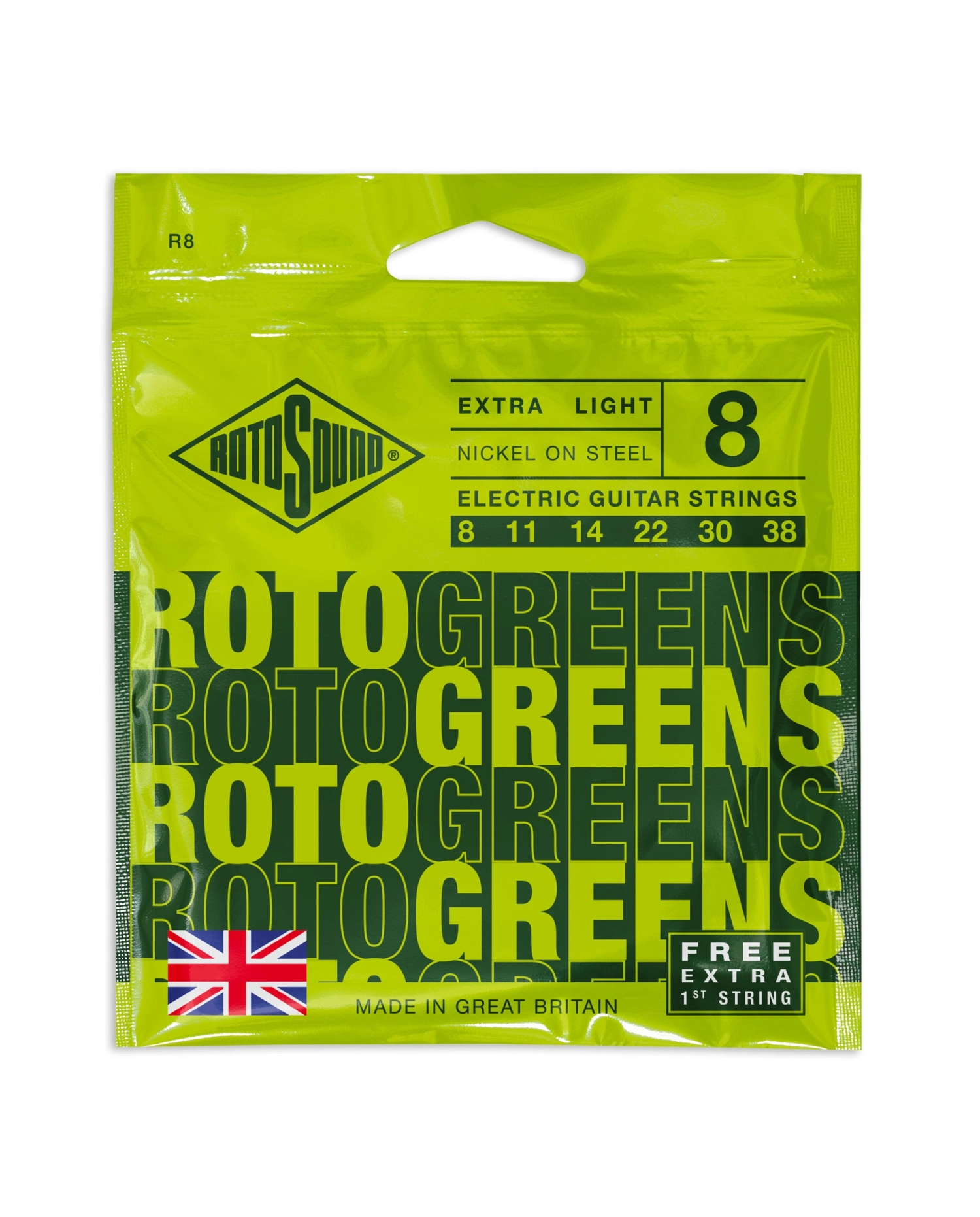 Rotosound Roto Greens R8 - Set Corzi Chitara Electrica 08-38