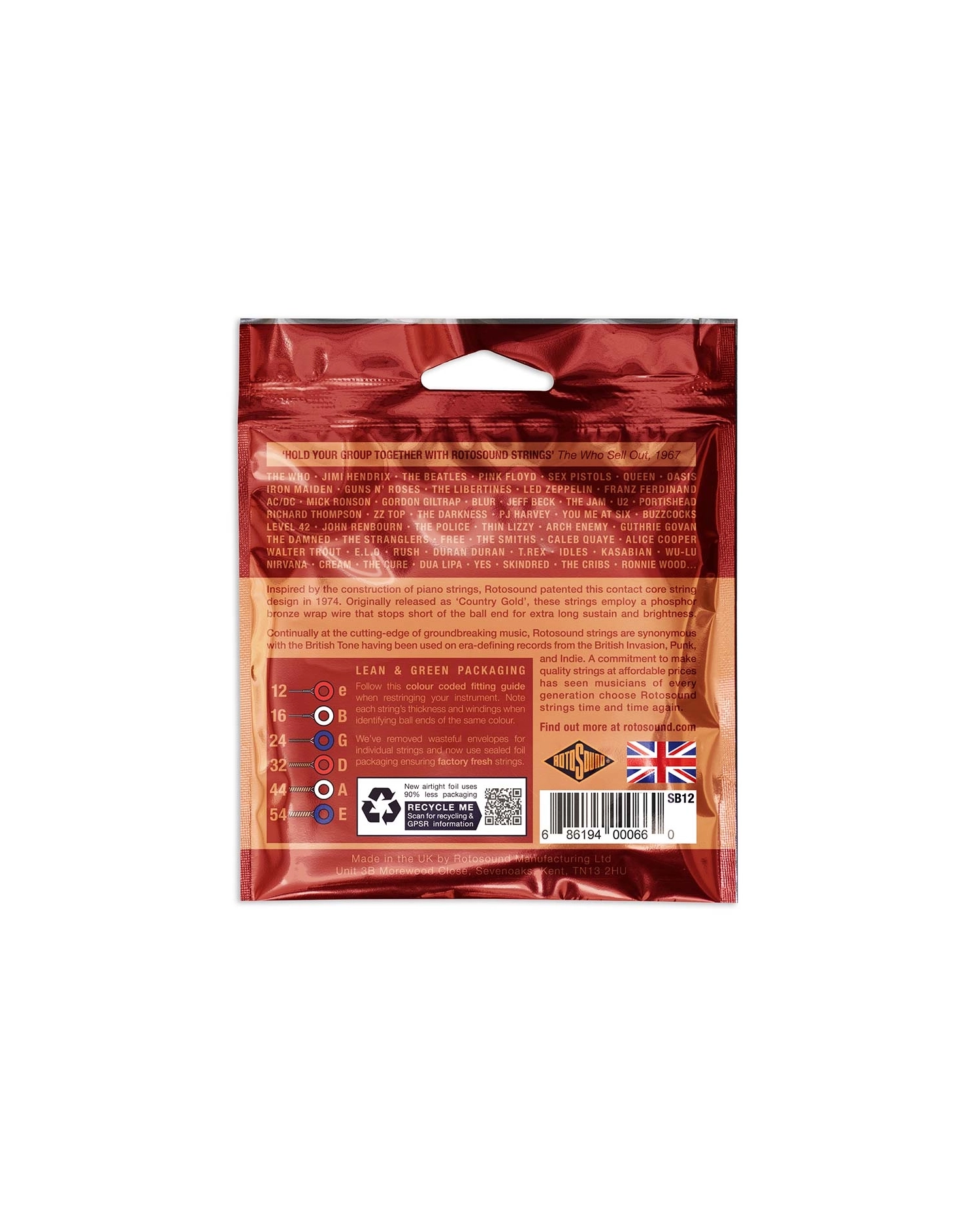 Rotosound Super Bronze SB12 - Set Corzi Chitara Acustica 12-54