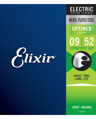 Elixir Optiweb Electric Custom Superlight 09-52 7 String - Set Corzi Chitara Electrica