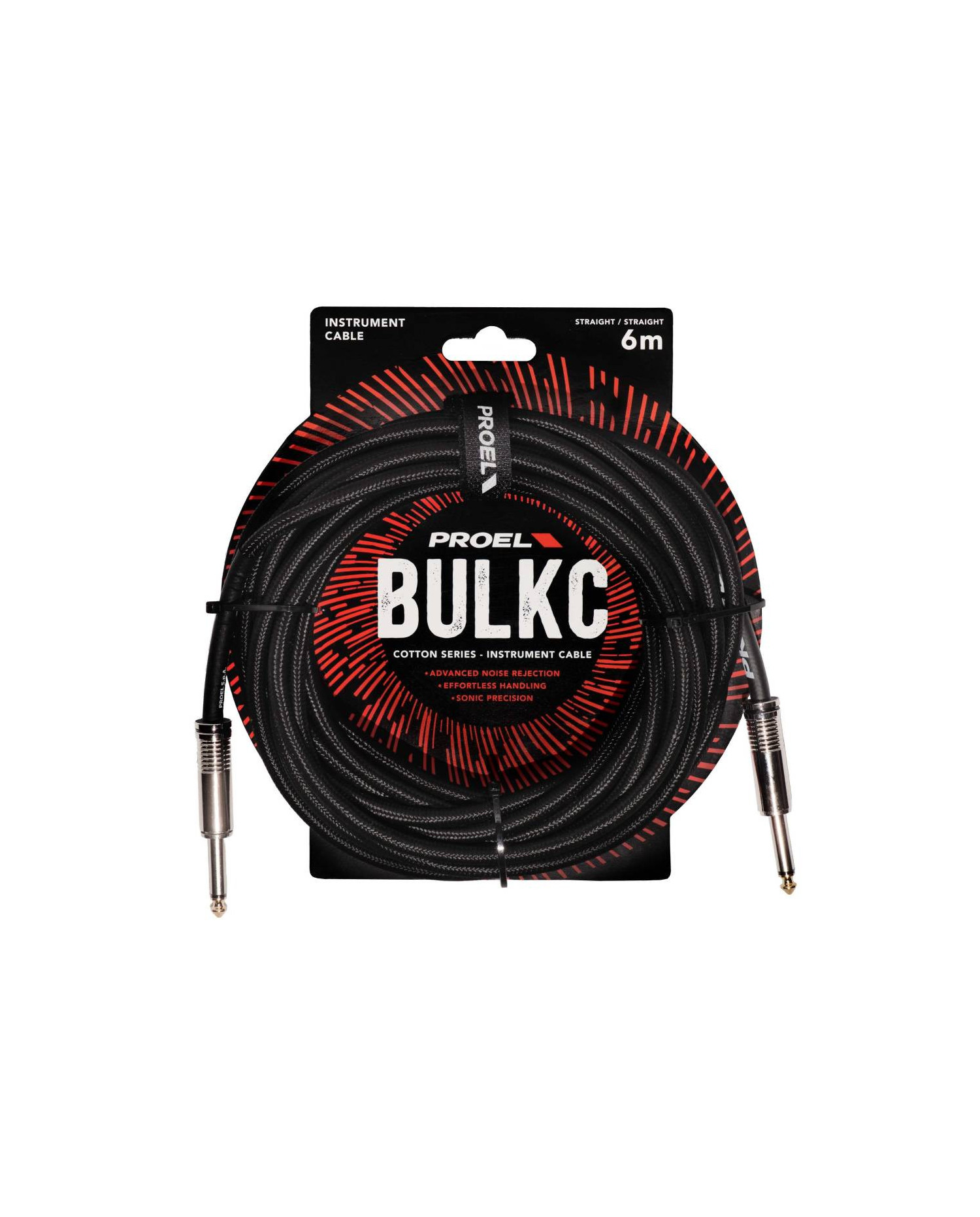 Proel BULK100CLU6BK Jack-Jack - Cablu Instrument 6m