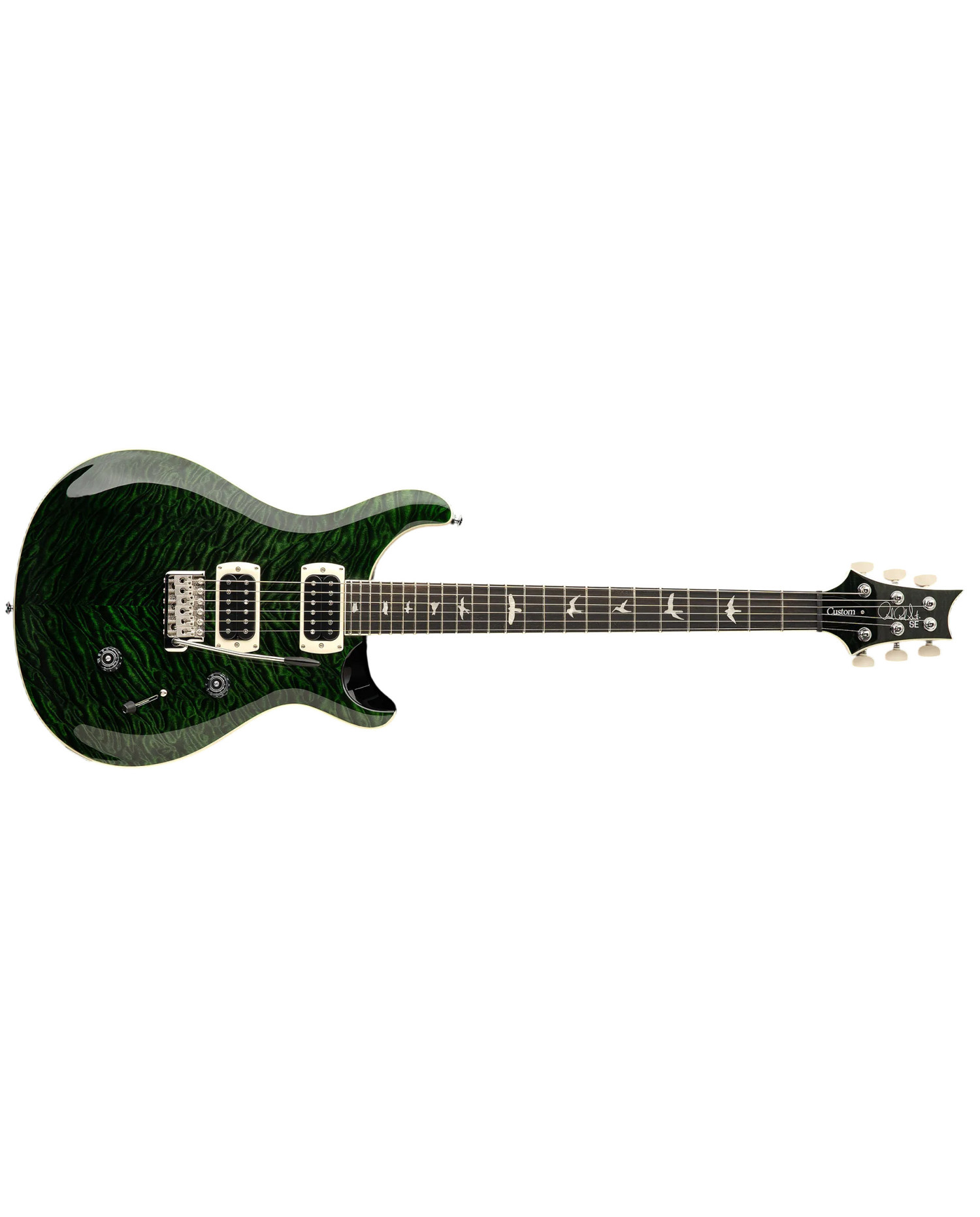 PRS SE Custom 24 Quilt Teal Black - Chitara Electrica cu Husa