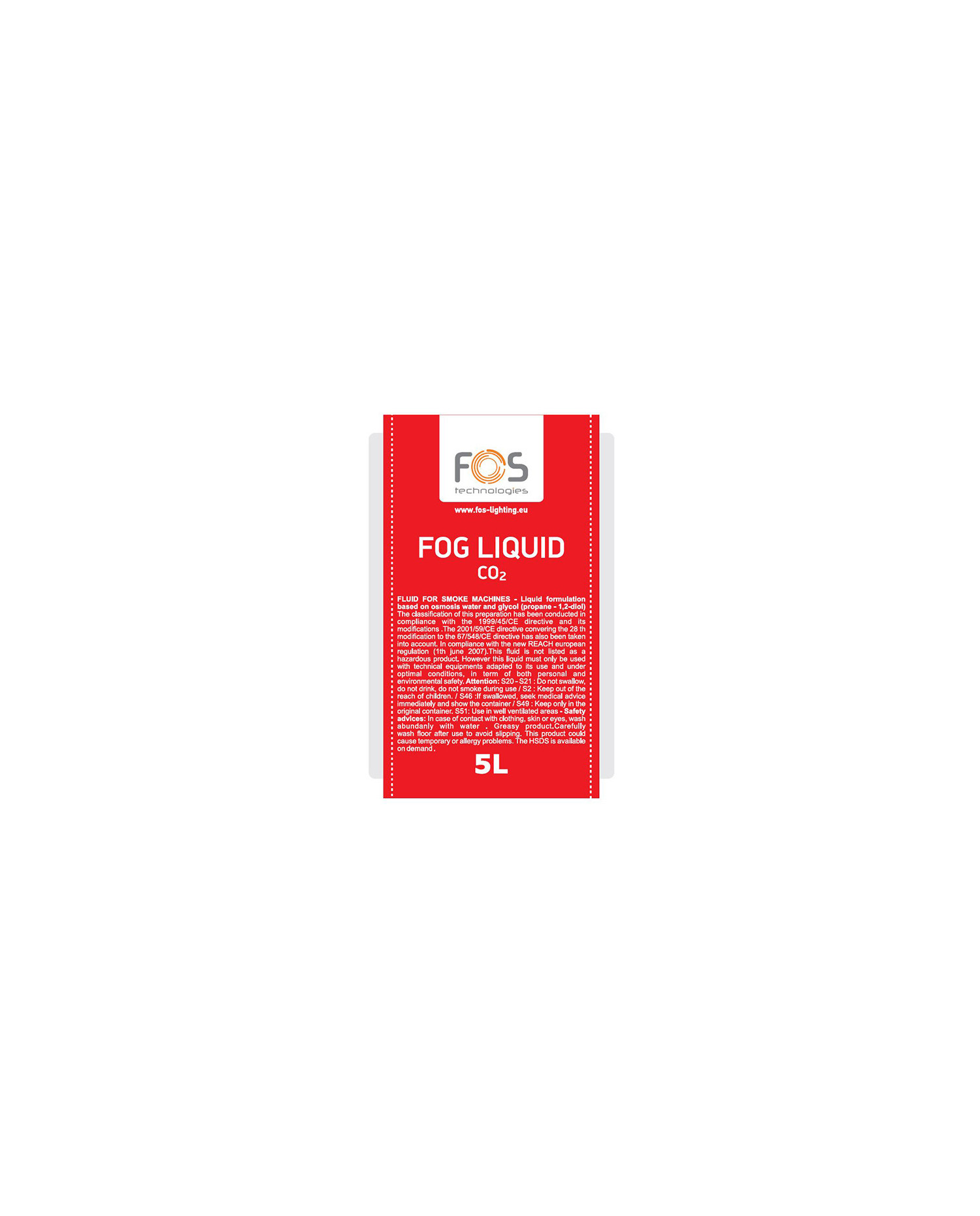FOS Fog Liquid CO2 5L - Lichid pentru masina de fum