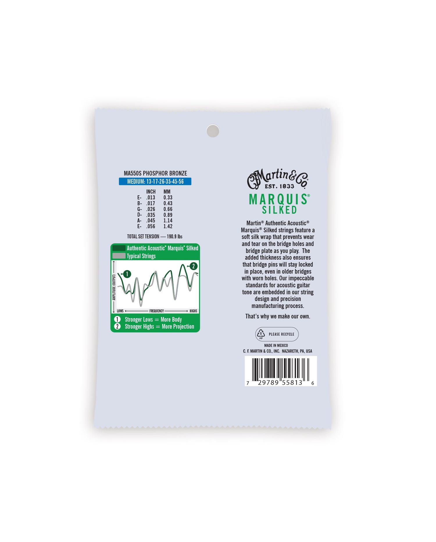 Martin Marquis Silked Phosphor Bronze MA550S - Set Corzi Chitara Acustica 13-56