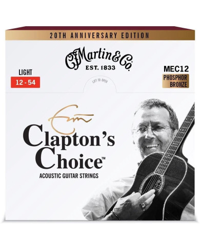 Martin Eric Clapton 20th Anniversary - Set Corzi Chitara Acustica 12-54