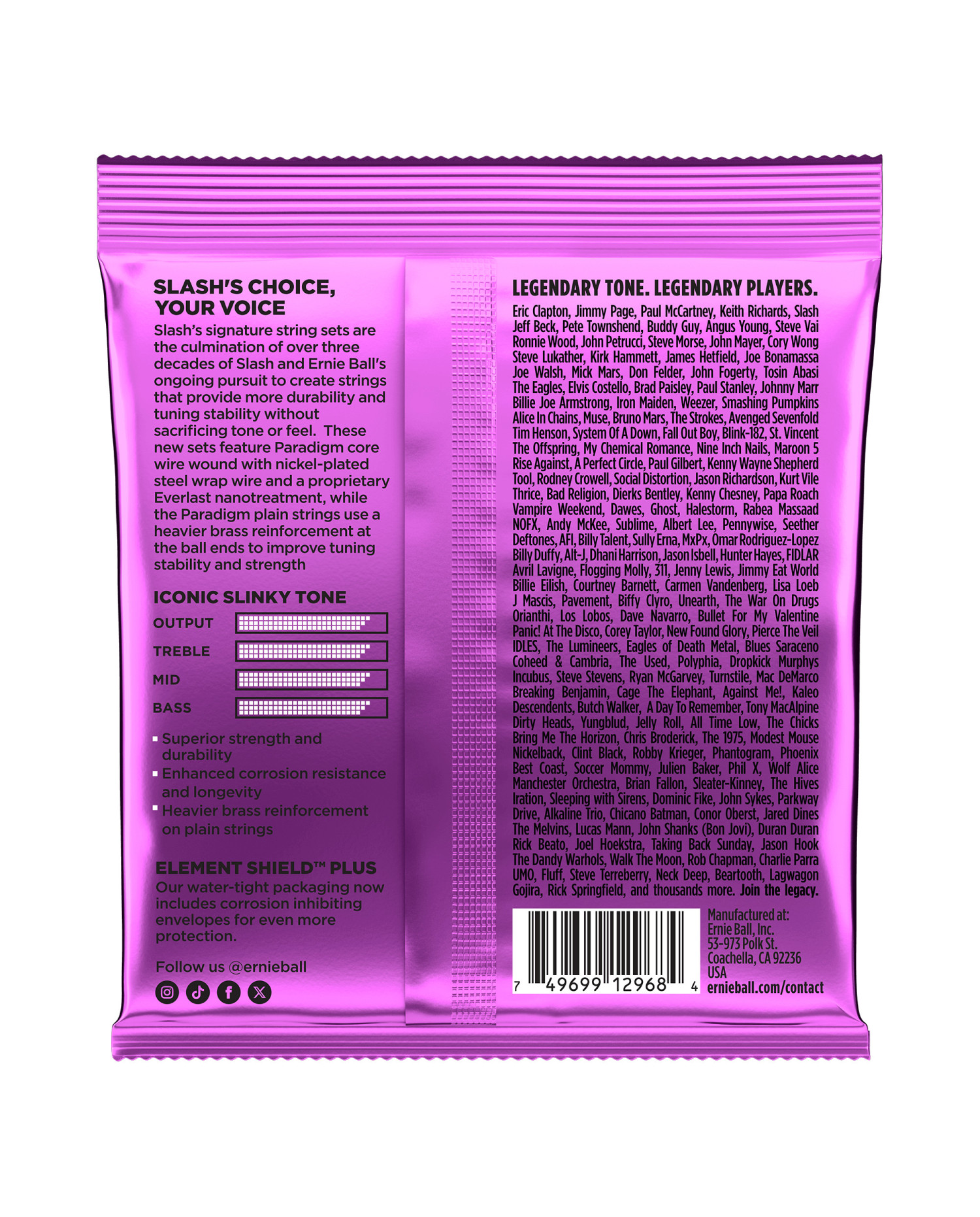 Ernie Ball Slash Signature 11-48 - Set corzi chitara electrica
