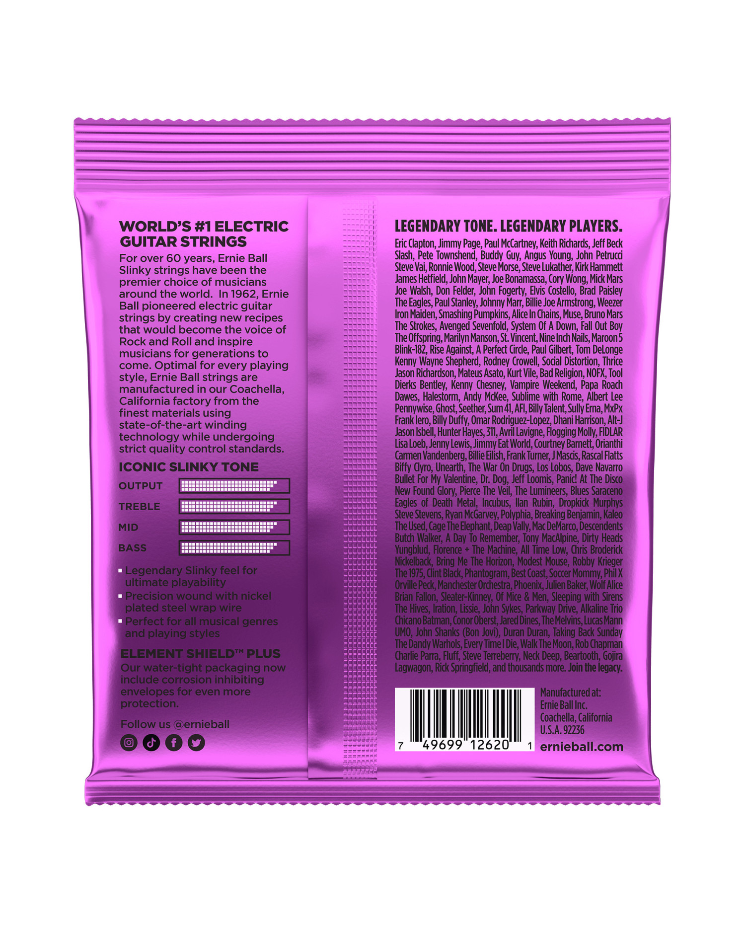 Ernie Ball Power Slinky 7 11-58 - Set corzi chitara electrica