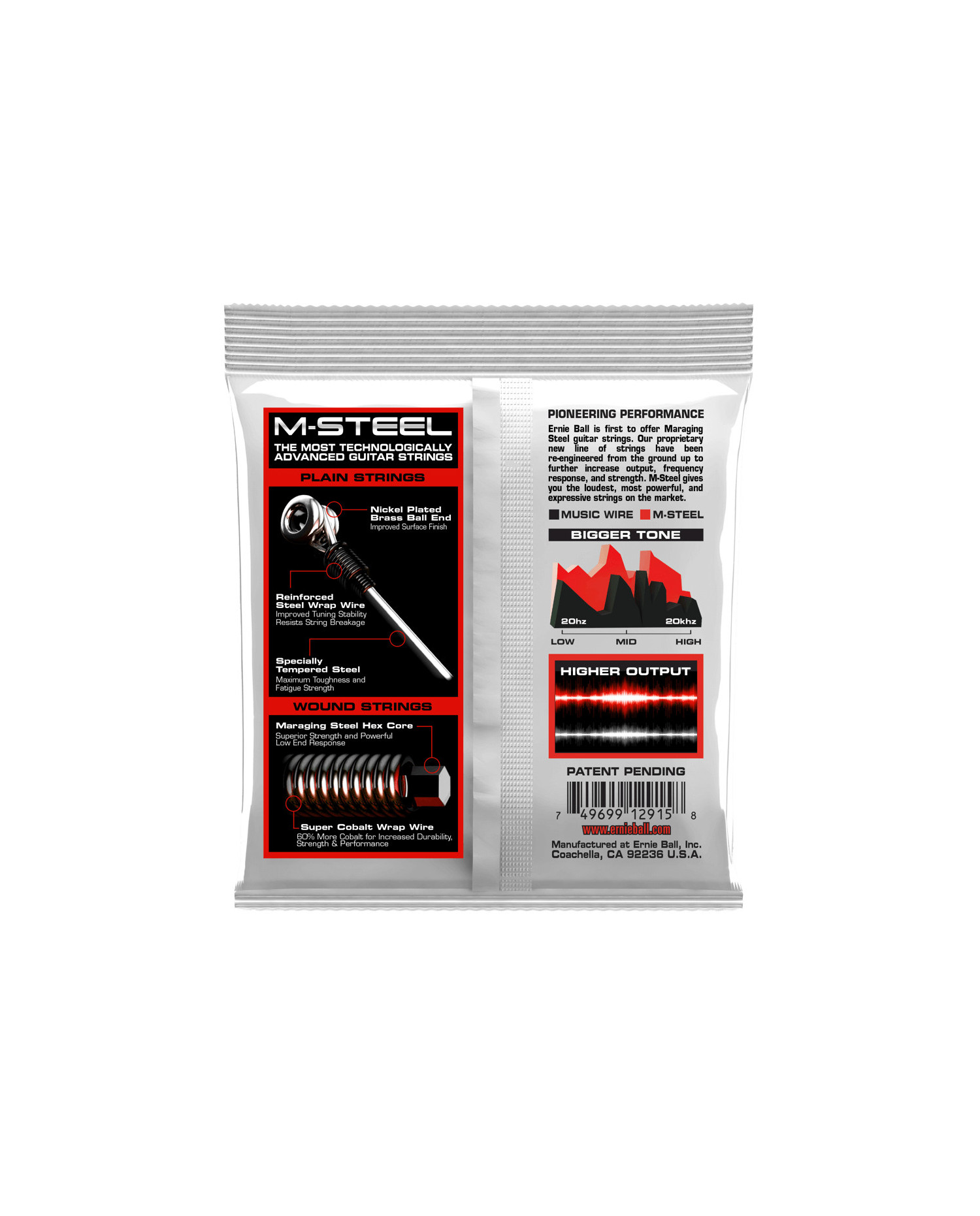 Ernie Ball M-Steel S.T.H.B Slinky 10-52 - Set corzi chitara electrica