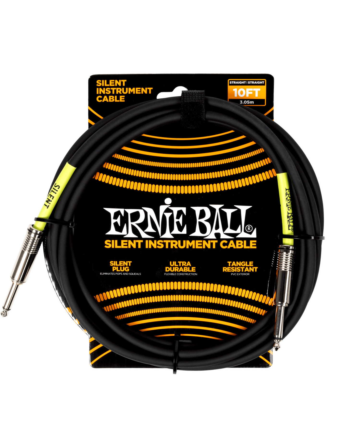 Ernie Ball Silent Black - Cablu Instrument 3m