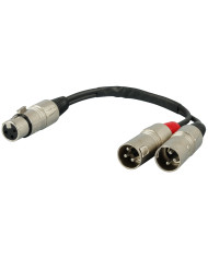 Proel BULK250FY2M 2 XLR M/1 XLR F - Cablu balansat split