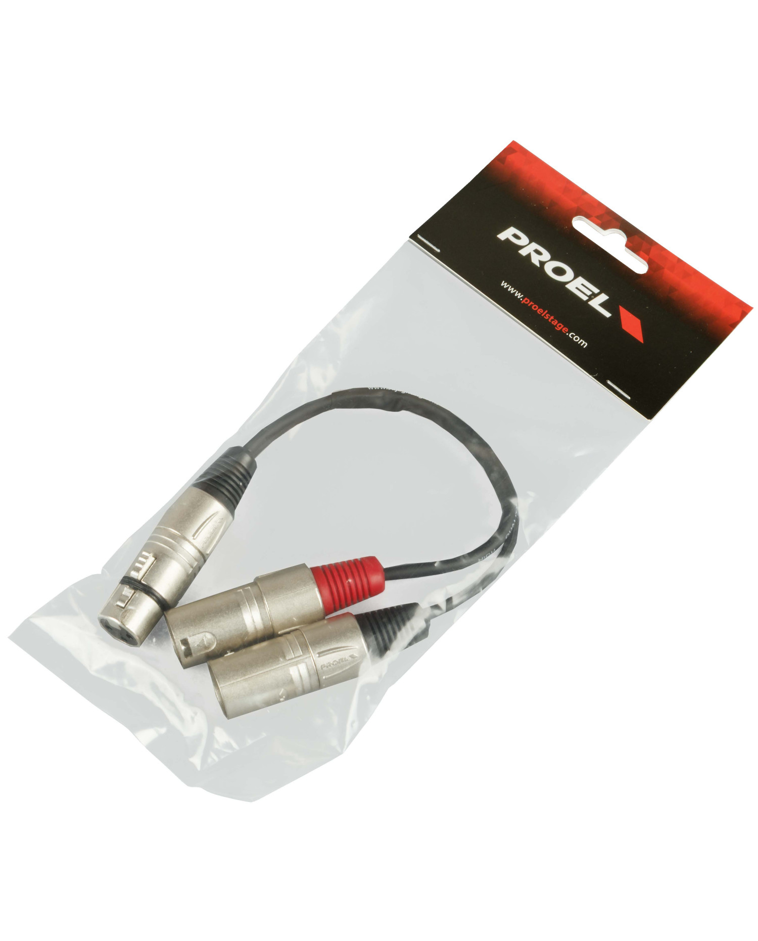 Proel BULK250FY2M 2 XLR M/1 XLR F - Cablu balansat split