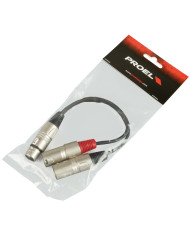 Proel BULK250FY2M 2 XLR M/1 XLR F - Cablu balansat split