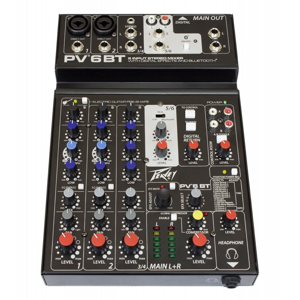 Peavey PV6 BT - Mixer neamplificat Peavey - 1