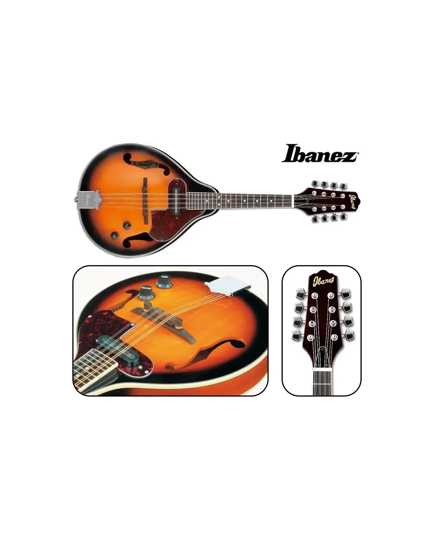 Ibanez M510E Brown Sunburst - Mandolina electro-acustica Ibanez - 2