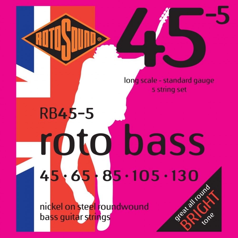 Rotosound Rotobass Regular RB455 - Set 5 Corzi Chitara Bass 45-135 Rotosound - 1