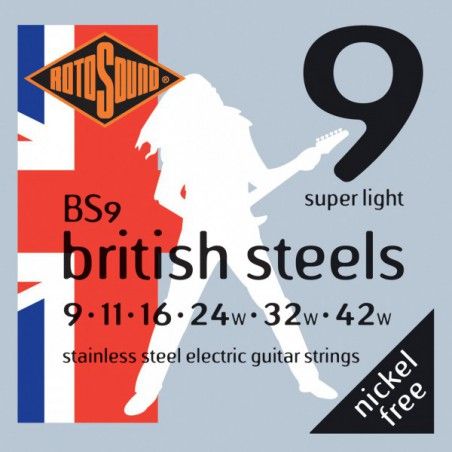Rotosound British Steels BS9 - Set Corzi Chitara Electrica 09-42 Rotosound - 1