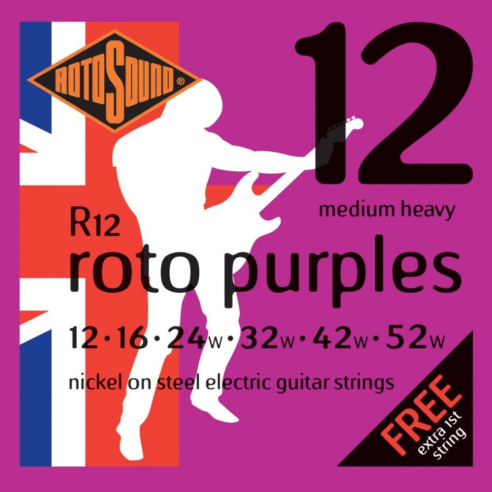 Rotosound Roto Purples R12 - Set Corzi Chitara Electrica 12-52 Rotosound - 1