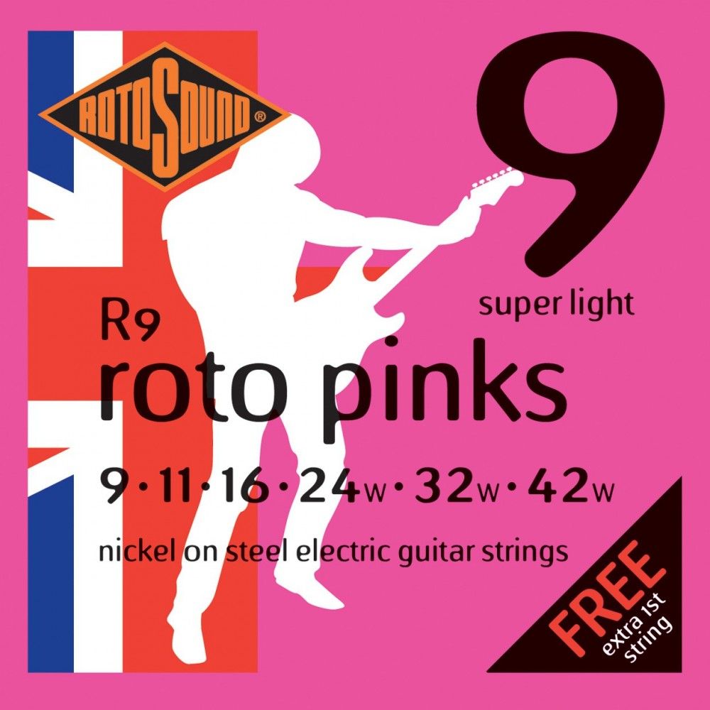 Rotosound Roto Pinks R9 - Set Corzi Chitara Electrica 09-42 Rotosound - 1